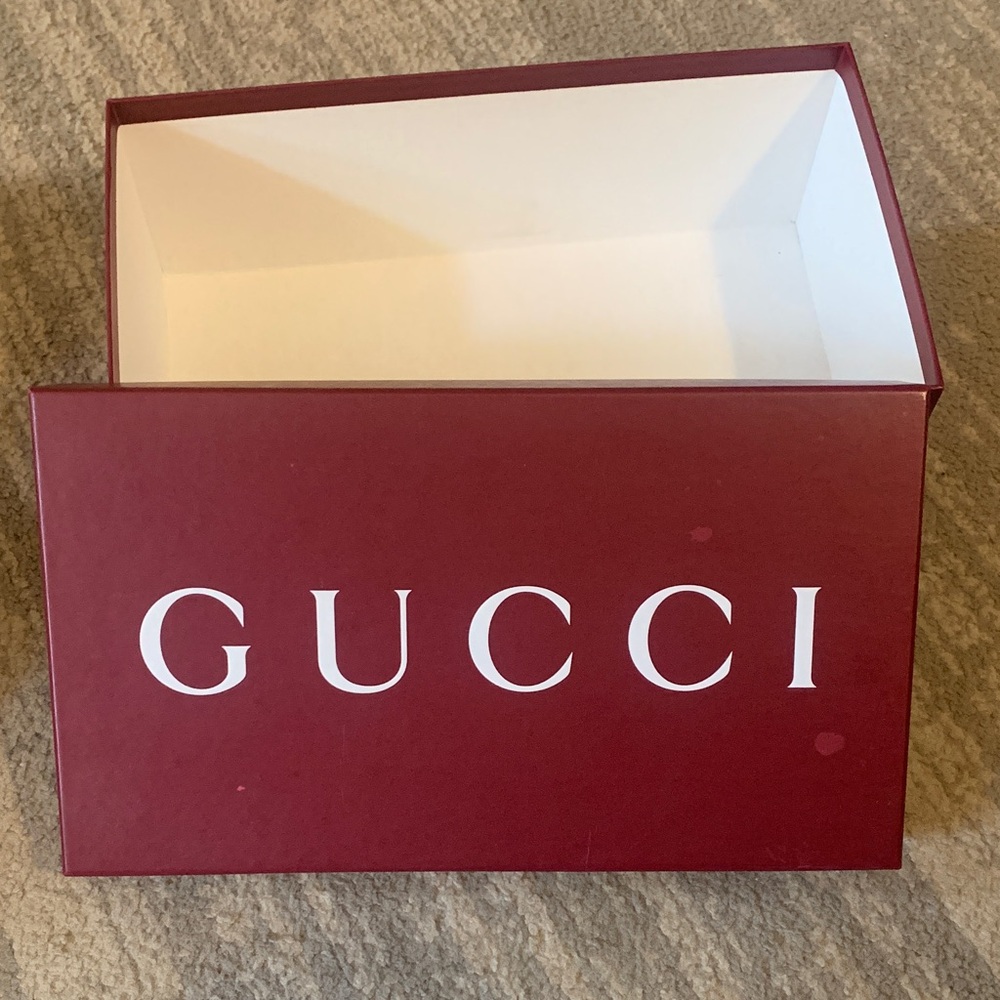 Gucci Burgundy Shoe Box